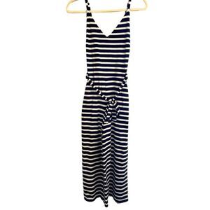 Nautical Montesau Navy and White Striped Romper